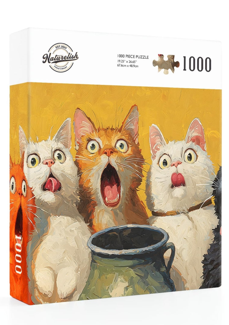 猫猫的惊奇发现 平面拼图 1000片