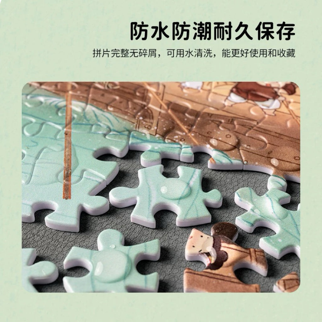 Q版清明上河图 全景平面拼图 塑胶拼片 1000片